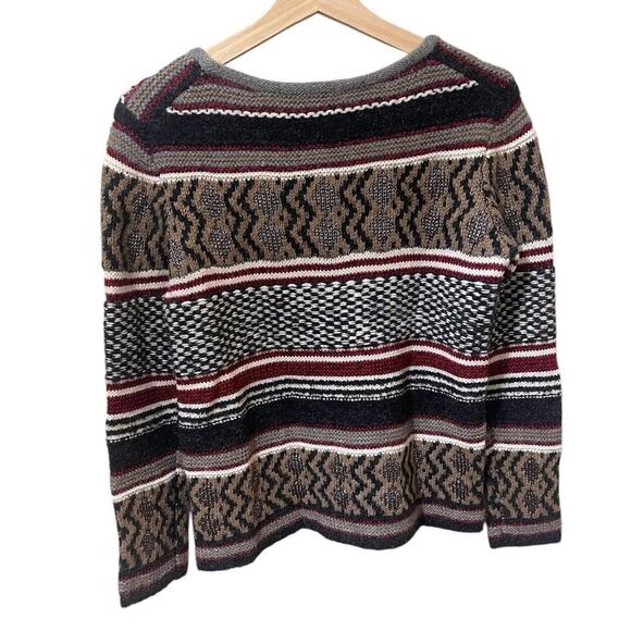 Maje Pullover Wool Blend Red‎ Gray Sweater Size Small NWOT - Picture 3 of 8